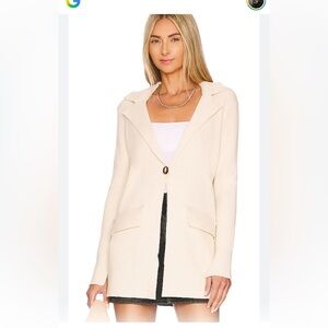 Free People Sarah Longline Cardigan Blazer Cream Small S